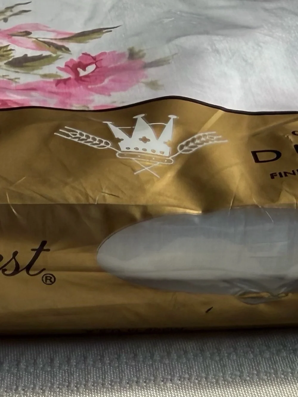 Vintage Fieldcrest Ribbon Bouquet Full Sheet Set Pink Floral Percale NOS USA